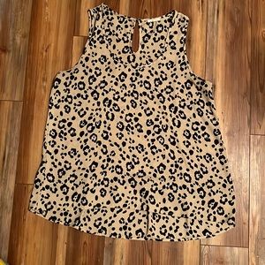 Pleione high low cheetah tank